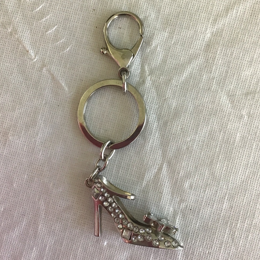 Silver color High Heel Keychain